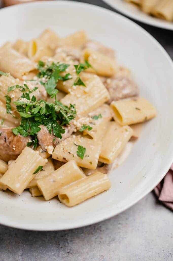 Champignon Creme Pasta (25 Minuten) vegan