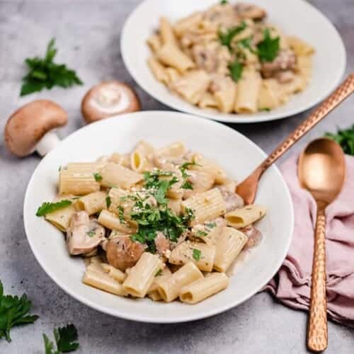 Champignon Creme Pasta (25 Minuten) vegan