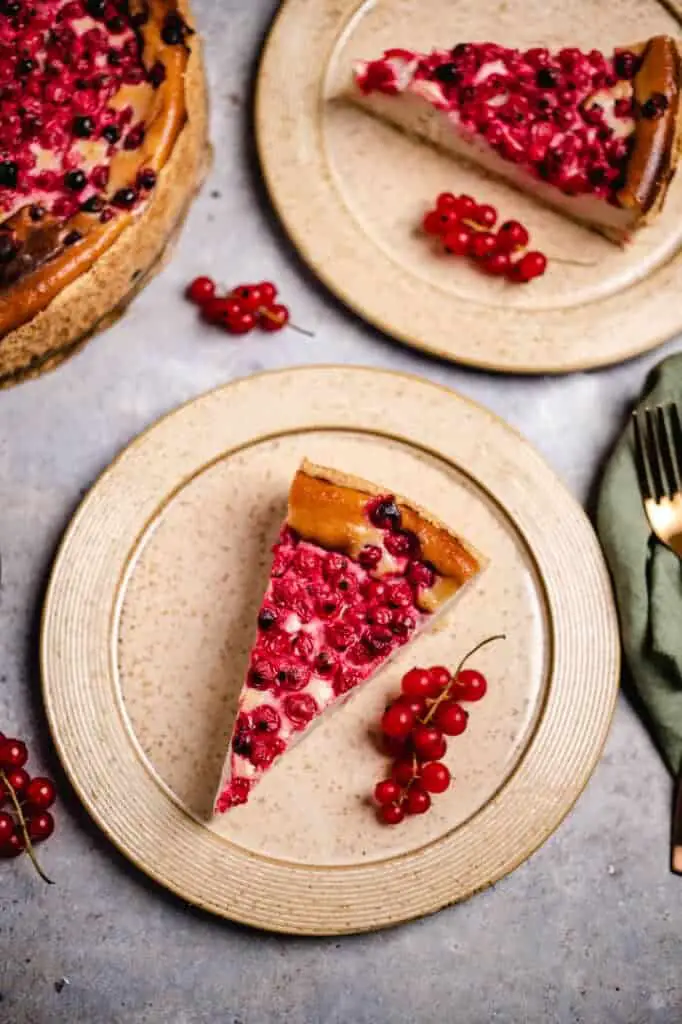 Johannisbeer Käsekuchen (vegan) Rezept