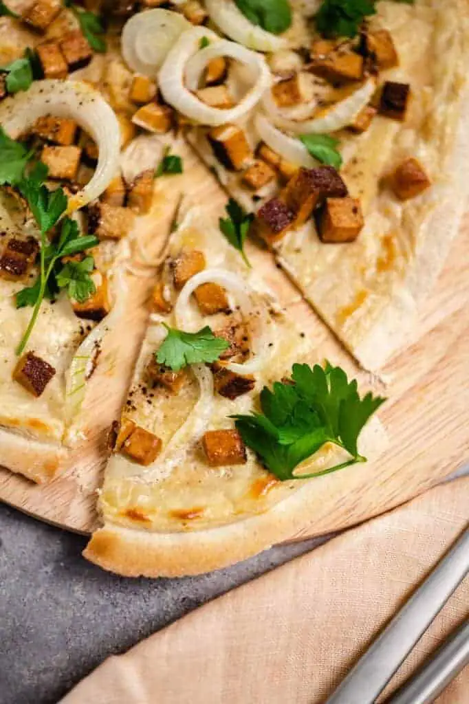 Veganer Flammkuchen Elsässer Art