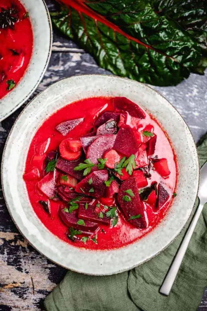 Polnische Rote-Beete Suppe (Botwinka) vegan & glutenfrei Rezept