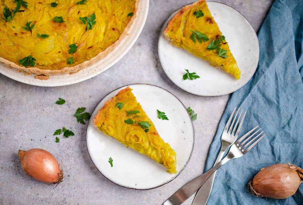 Zwiebel Quiche (vegan) Rezept