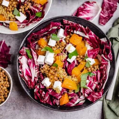 Kürbis Radicchio Salat (vegan)