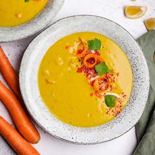 Spicy Karotten Pastinaken Suppe (vegan & glutenfrei)