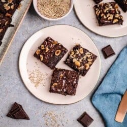 Tahini Haselnuss Brownies (vegan)