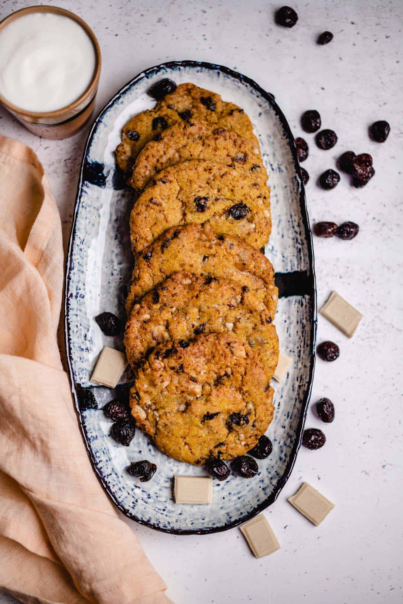 Cookies mit Cranberries und weißer Schokolade (25 Minuten) — VEGANE VIBES