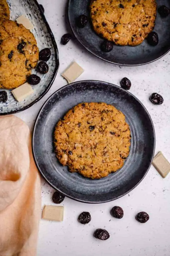 Cookies mit Cranberries und weißer Schokolade vegan Rezept