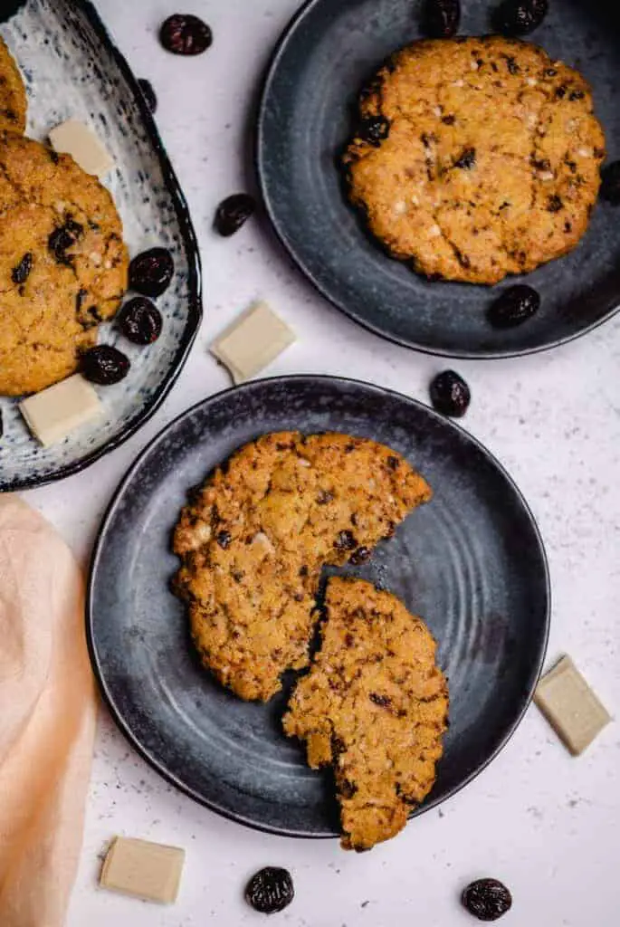 Cookies mit Cranberries und weißer Schokolade vegan Rezept