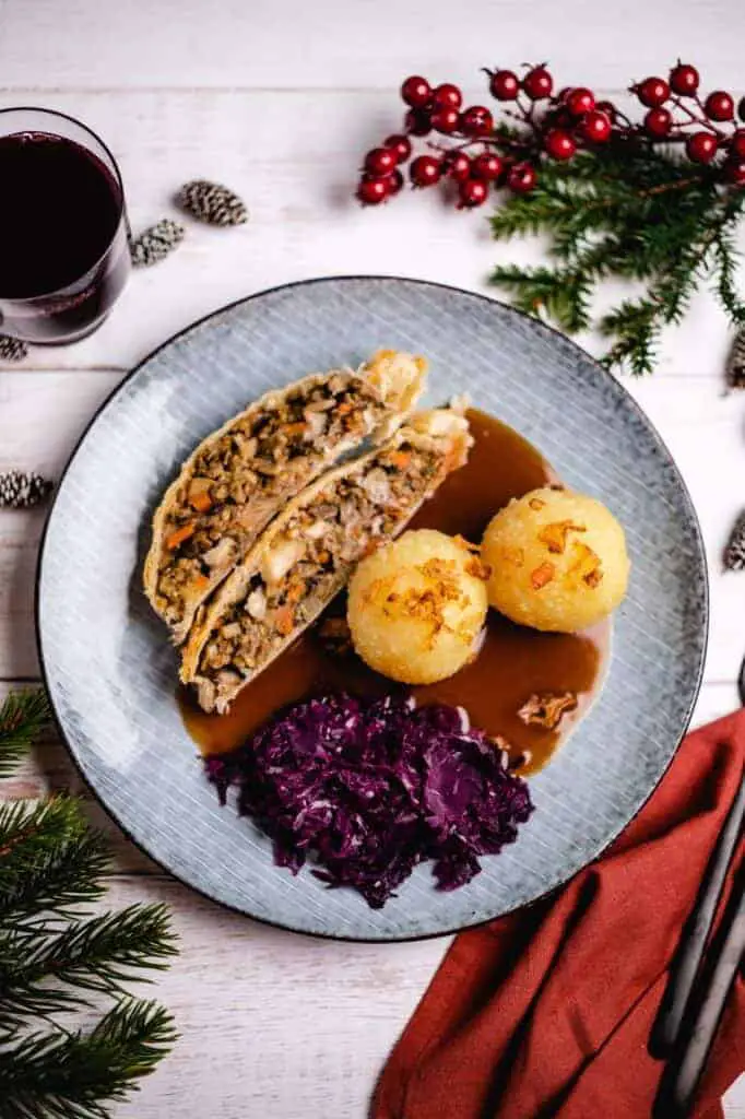 Vegan mushroom roast in puff pastry recipe