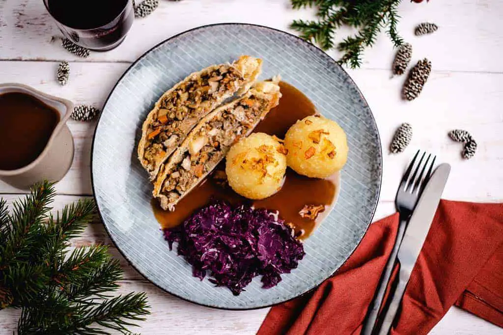 Veganer Pilzbraten im Blätterteig Rezept