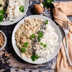 Champignon Kichererbsen Pfanne (vegan & glutenfrei)