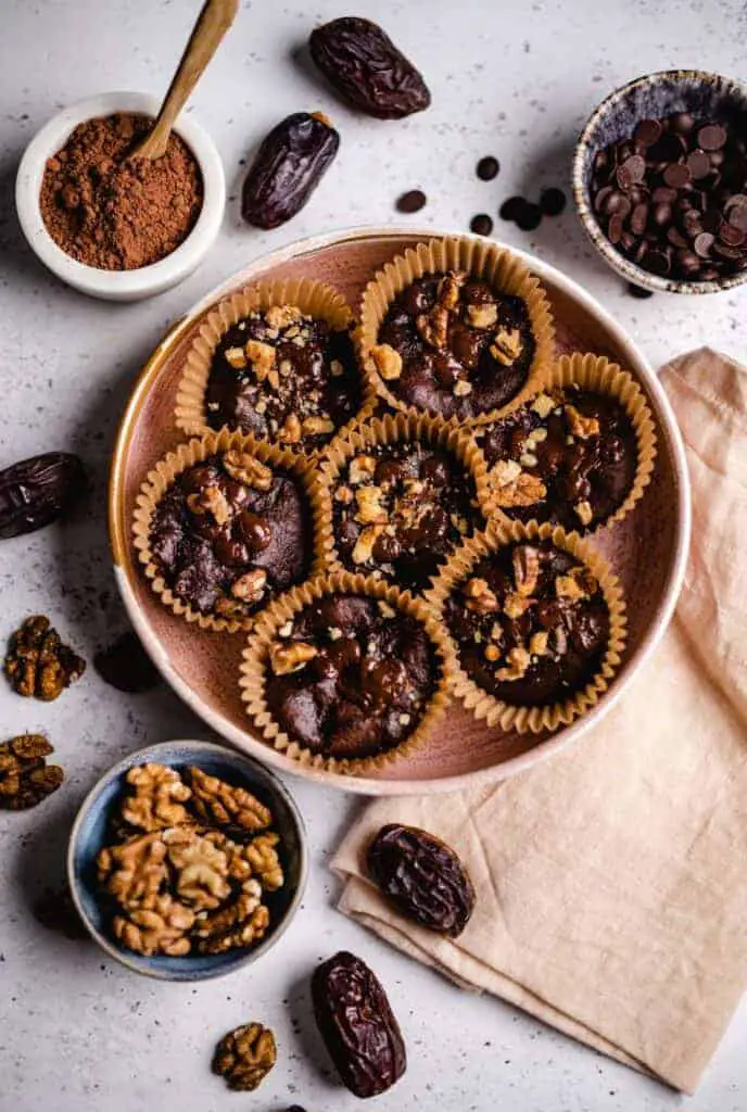 vegane gesunde Dattel Muffins