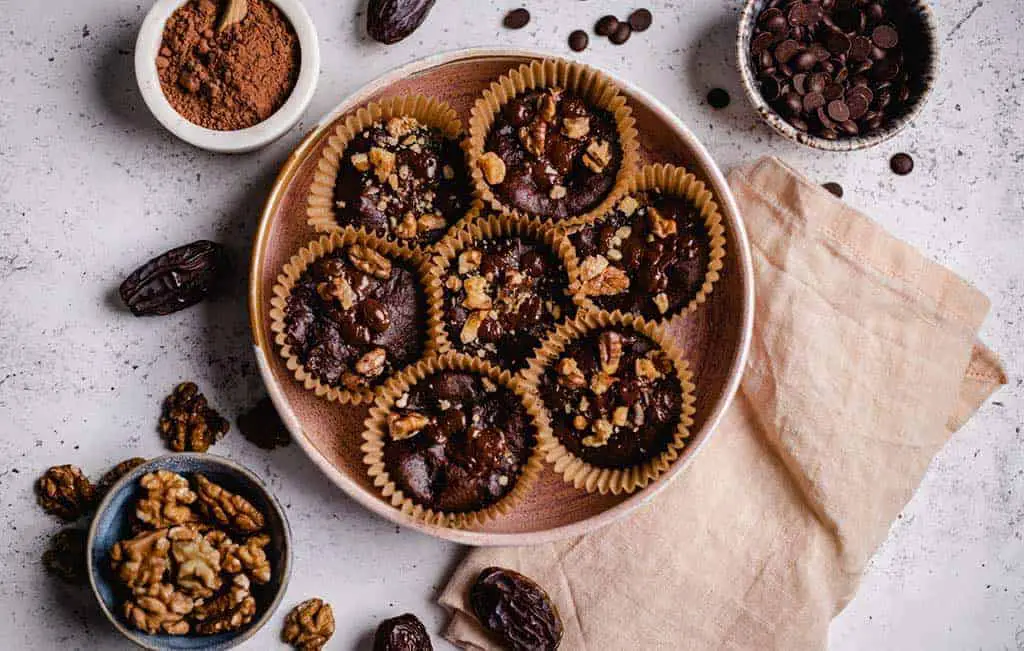 vegane gesunde Dattel Muffins