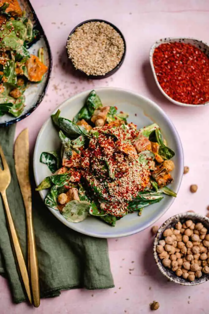 Süßkartoffelsalat mit Harissa (vegan & glutenfrei) Rezept