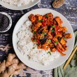 Indische Pfanne mit Paprika und Tofu (vegan & glutenfrei) Rezept