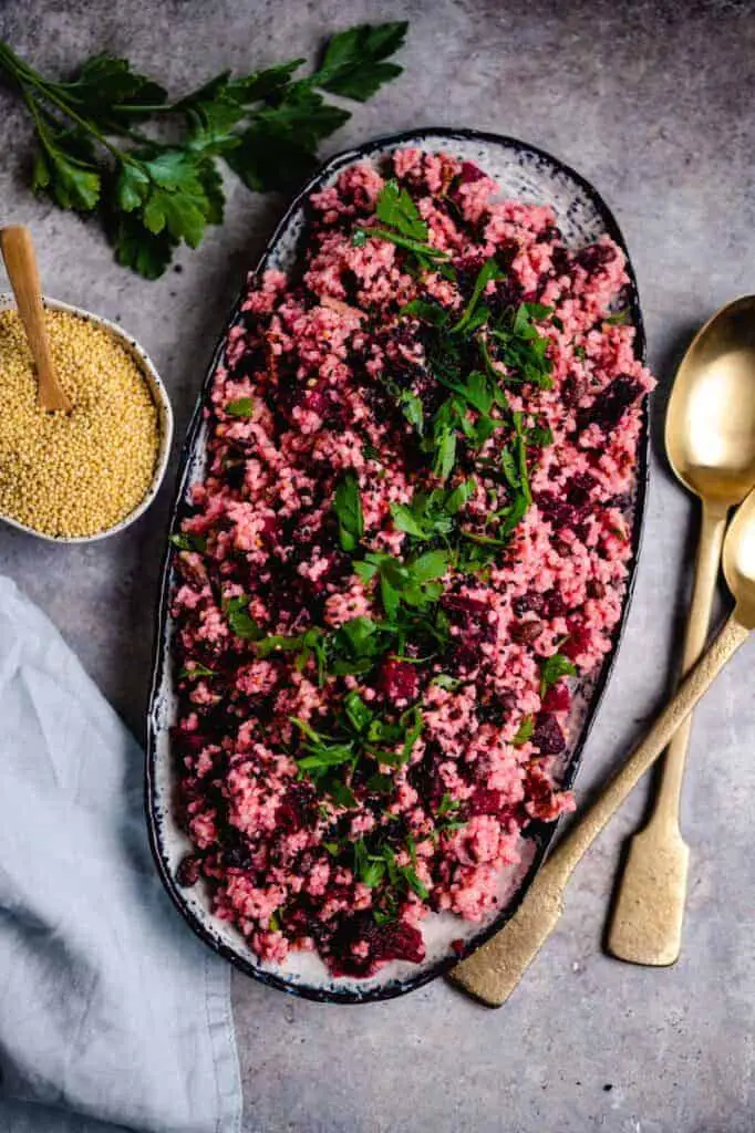 veganer Rote Beete Hirse Salat Rezept