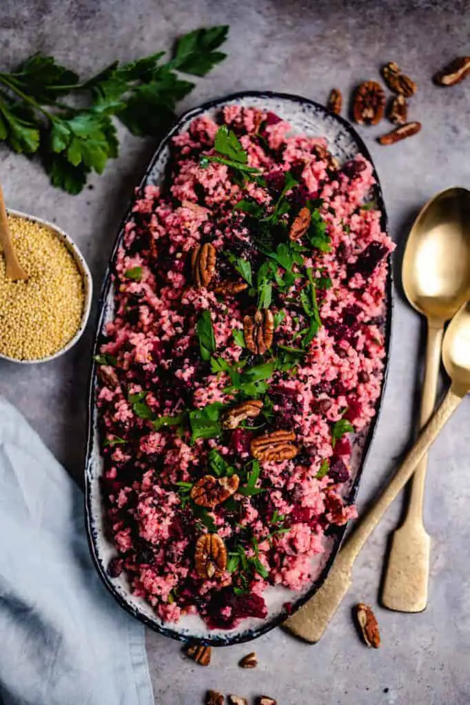 veganer Rote Beete Hirse Salat Rezept