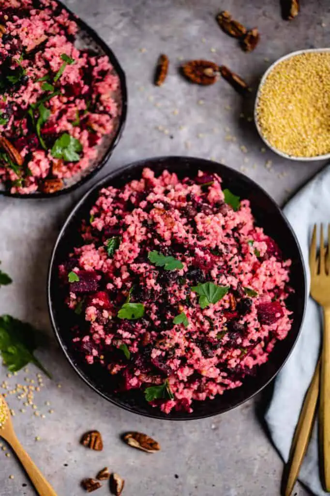 veganer Rote Beete Hirse Salat Rezept