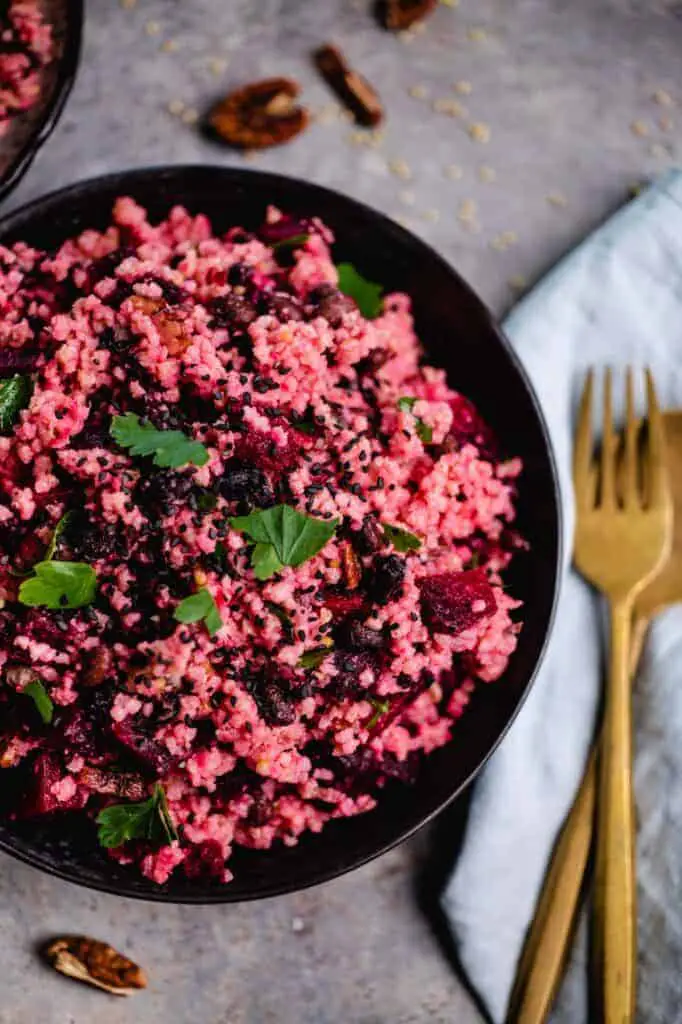 veganer Rote Beete Hirse Salat Rezept