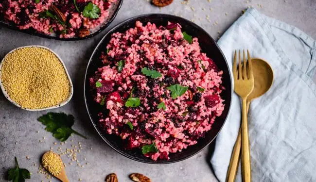 veganer Rote Beete Hirse Salat Rezept