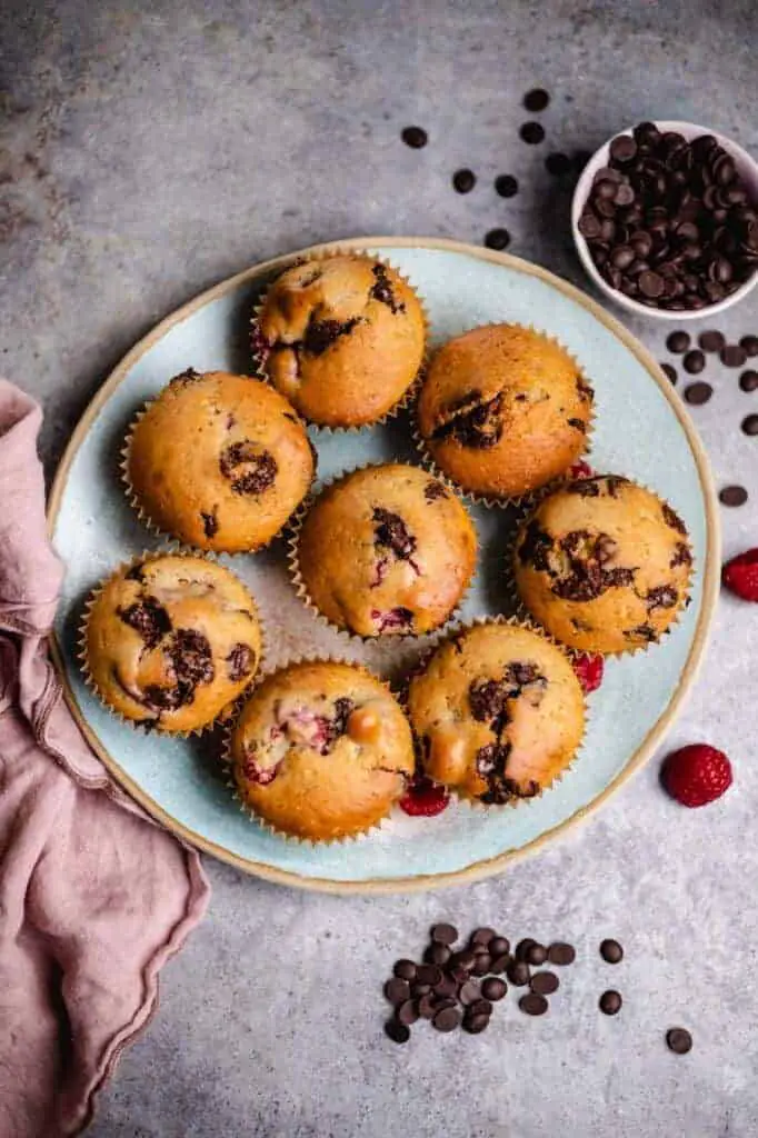 Schoko Himbeer Muffins (vegan) Rezept