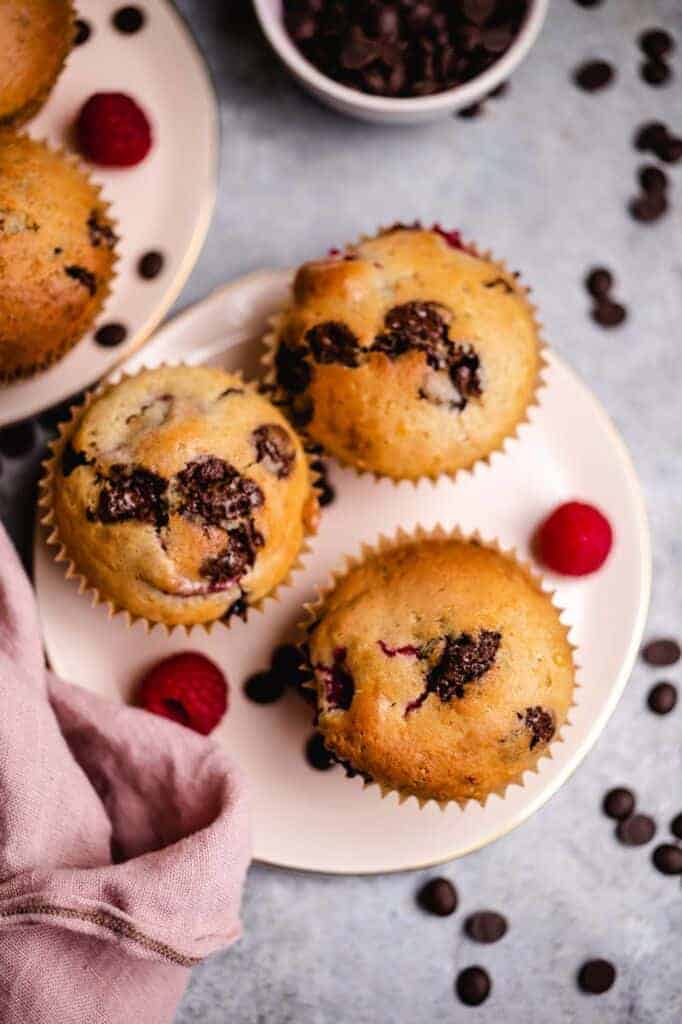 Schoko Himbeer Muffins (vegan) Rezept