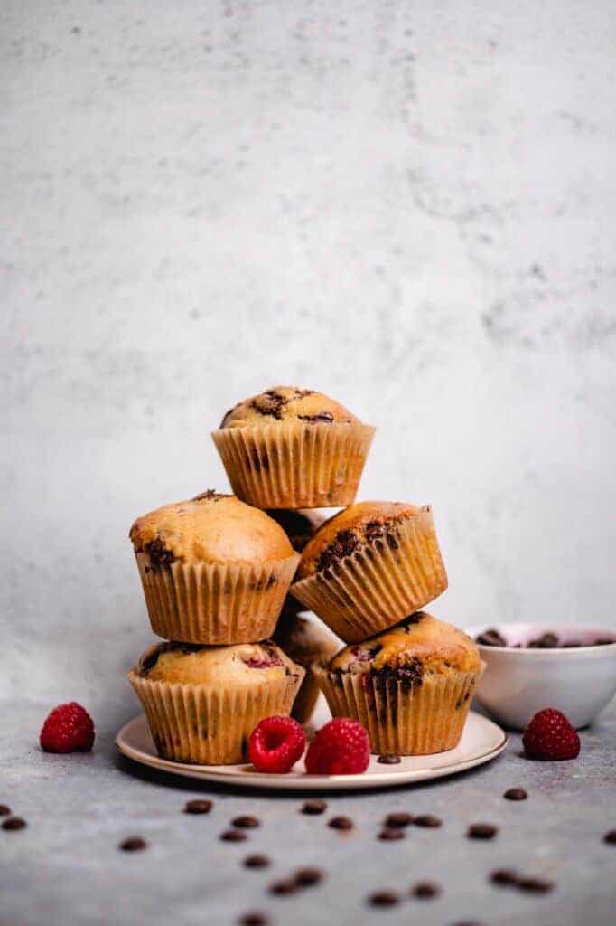 Schoko Himbeer Muffins (vegan) Rezept