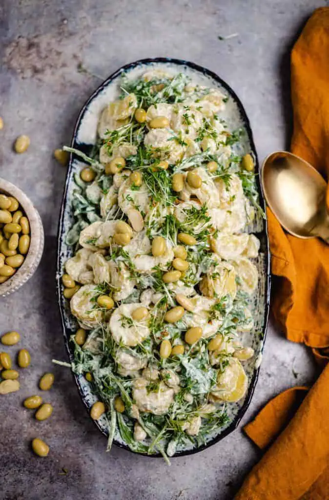 Kartoffelsalat mit Rucola und Edamame (vegan & glutenfrei) Rezept