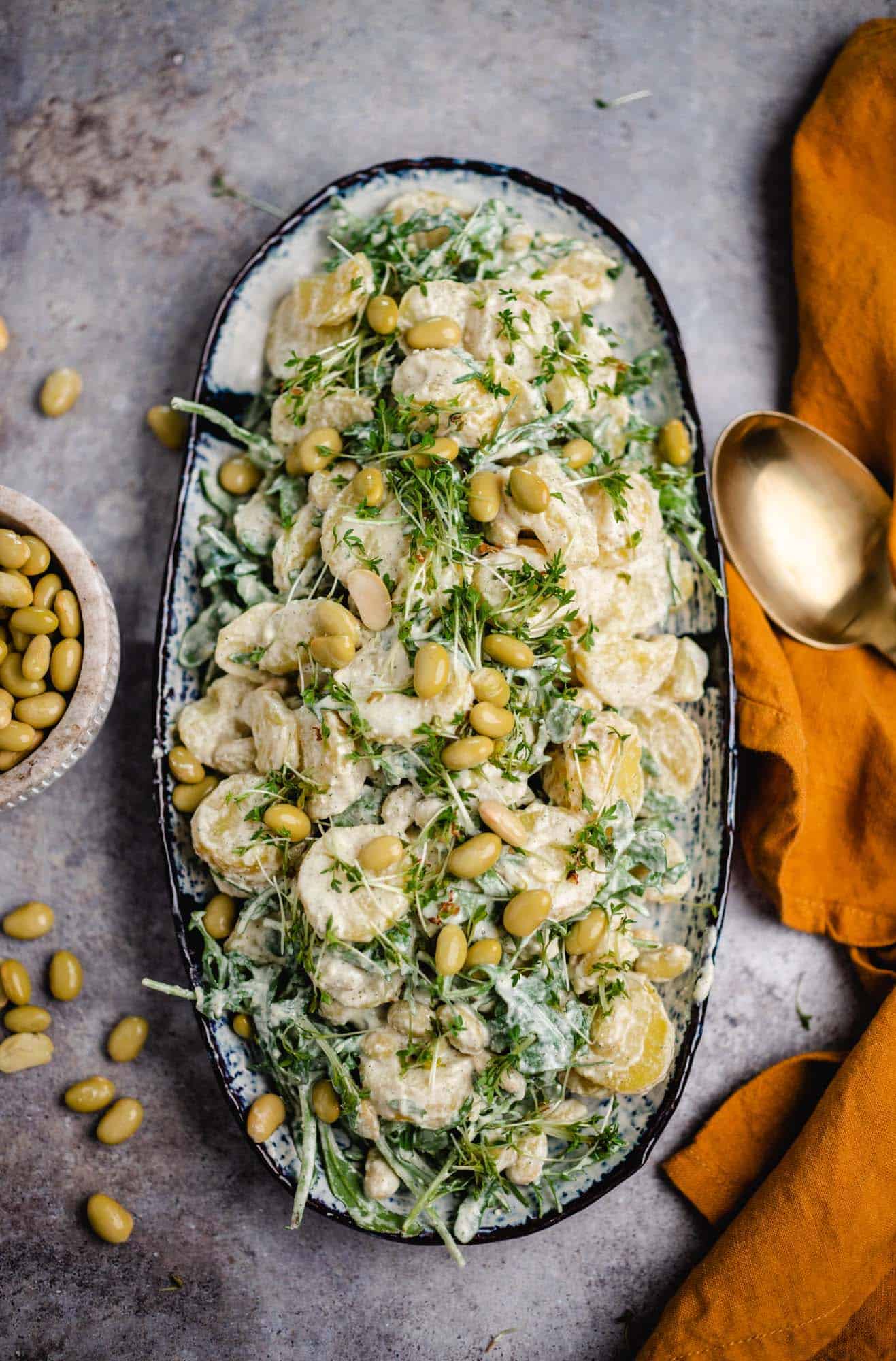 Kartoffelsalat mit Rucola und Edamame — VEGANE VIBES