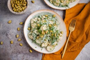 Kartoffelsalat mit Rucola und Edamame (vegan & glutenfrei) Rezept