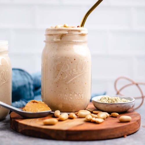 veganer Erdnussbutter Bananen Smoothie