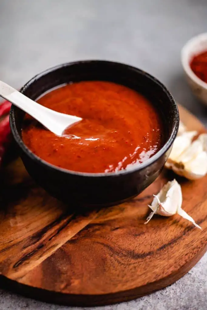 vegane Gochujang Sauce (ölfrei, glutenfrei)