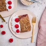 Vegane Himbeer Streusel Schnitten