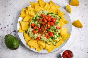 Nachos mit Avocado Tomaten Salsa (vegan, glutenfrei, ölfrei) Rezept