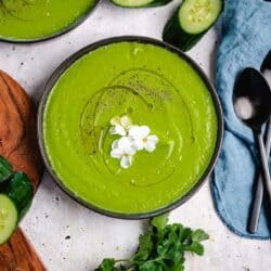 vegane Gurken Gazpacho Suppe