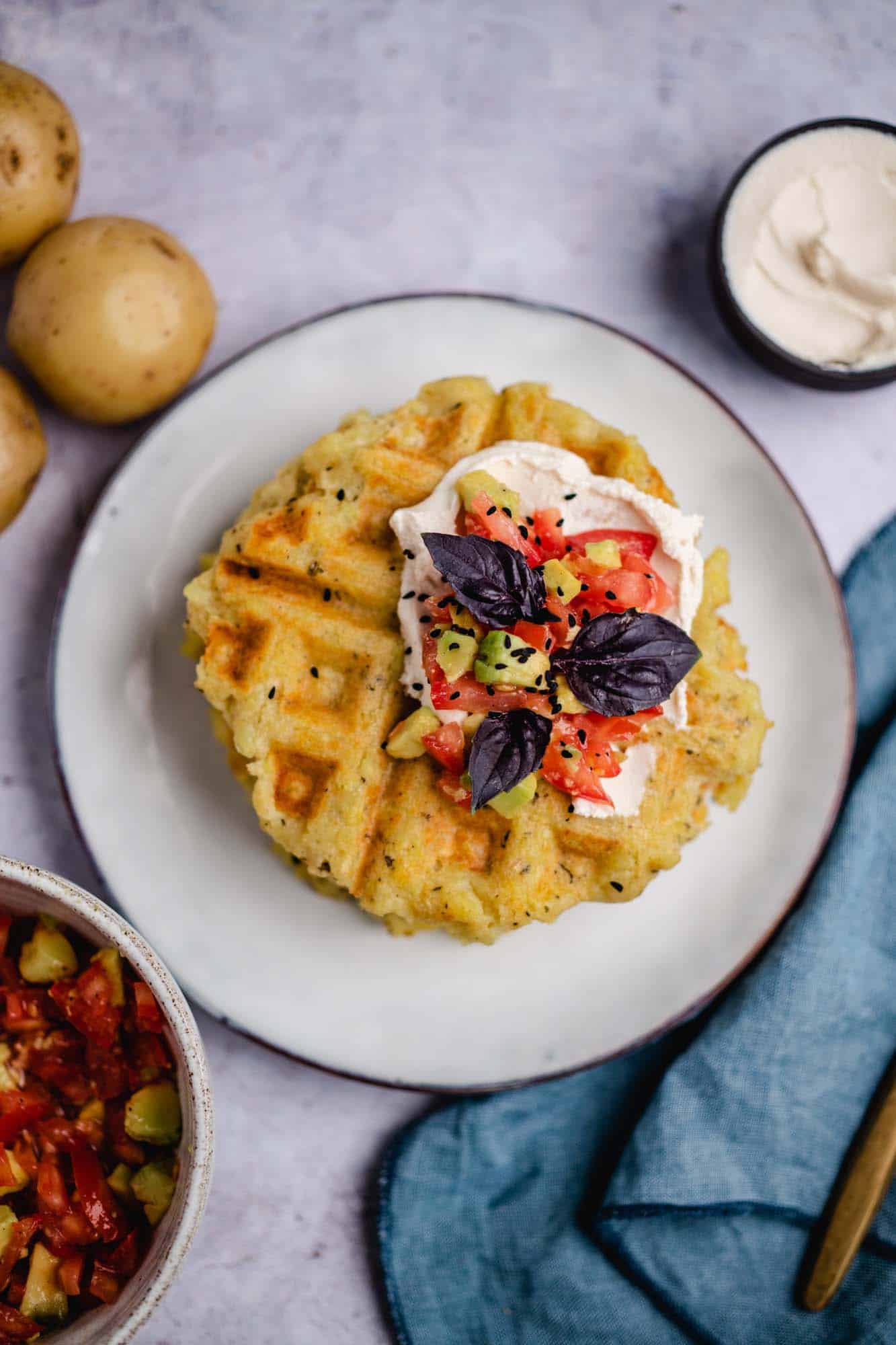 Vegane Kartoffel Waffeln (gf) 30 Minuten — VEGANE VIBES