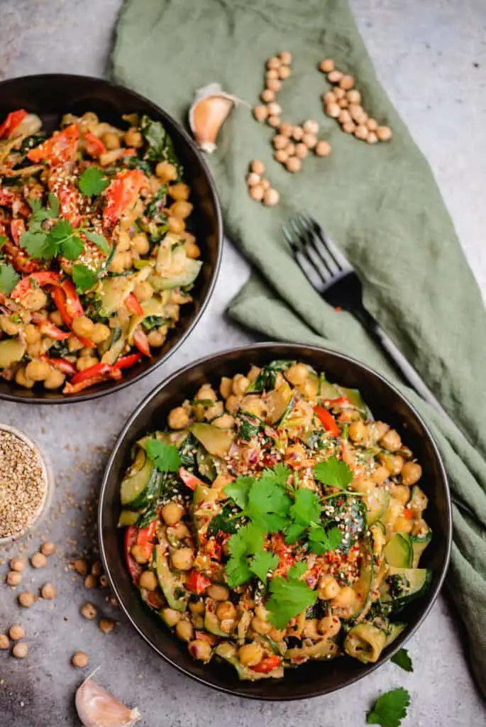 Veganes Kichererbsen Stir-Fry Rezept (glutenfrei)