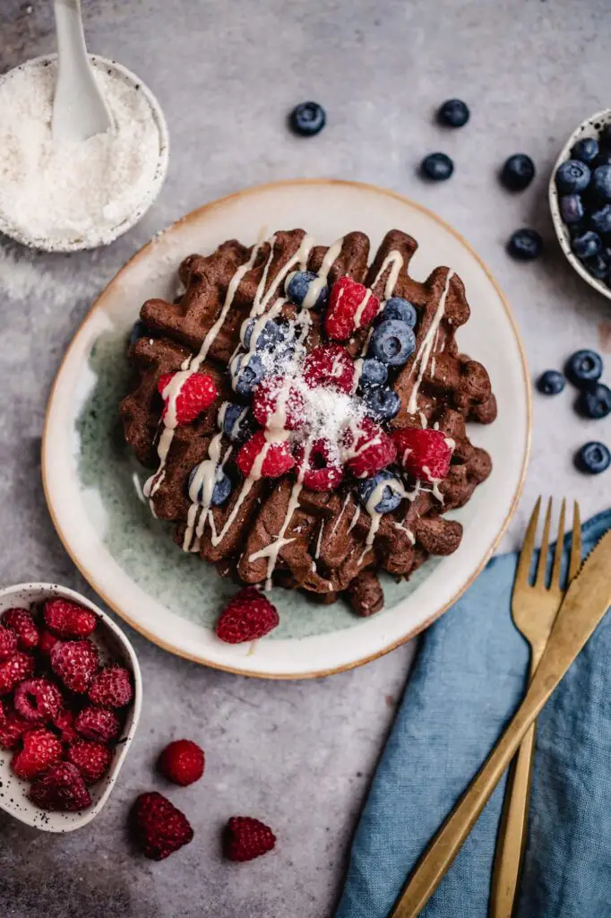 Schoko-Kokos Waffeln (glutenfrei)