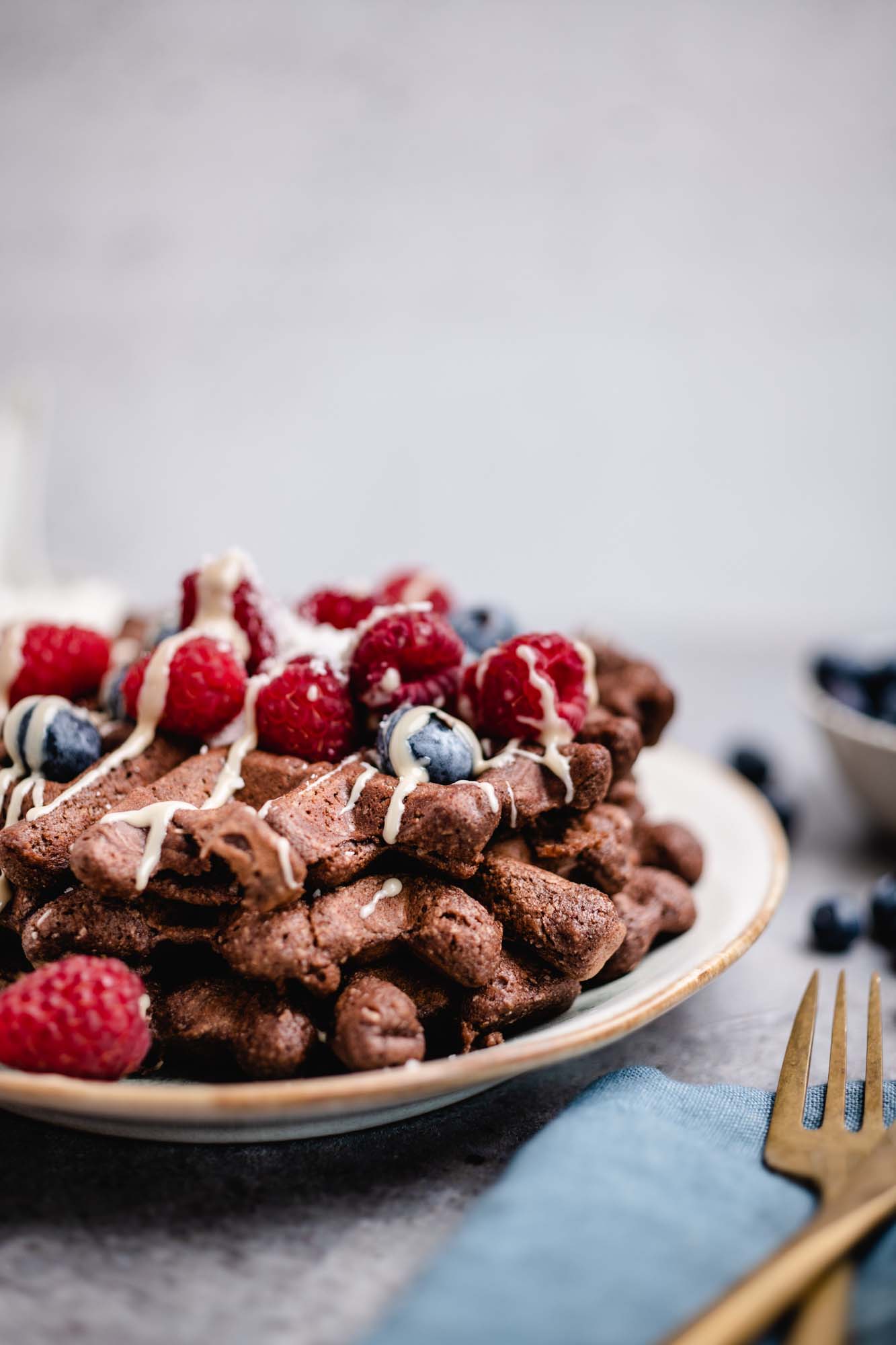 Schoko-Kokos Waffeln (glutenfrei) 30 Min — VEGANE VIBES
