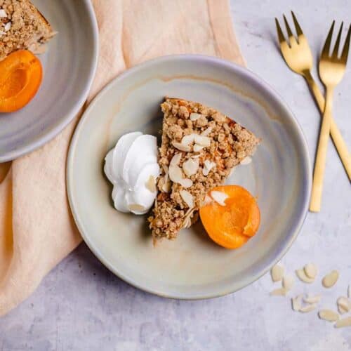 Veganer Aprikosen Streuselkuchen (glutenfrei)