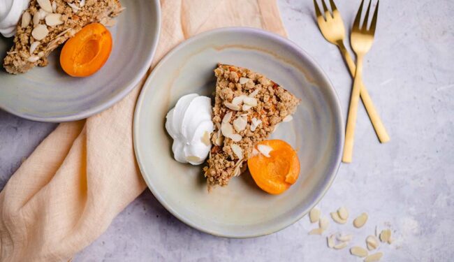 Veganer Aprikosen Streuselkuchen (glutenfrei)