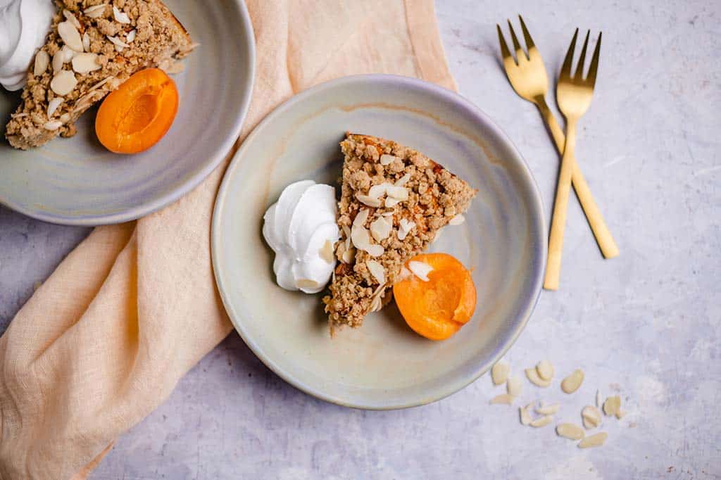 Veganer Aprikosen Streuselkuchen (glutenfrei)