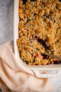 Brombeer Apfel Crumble (vegan, gf)