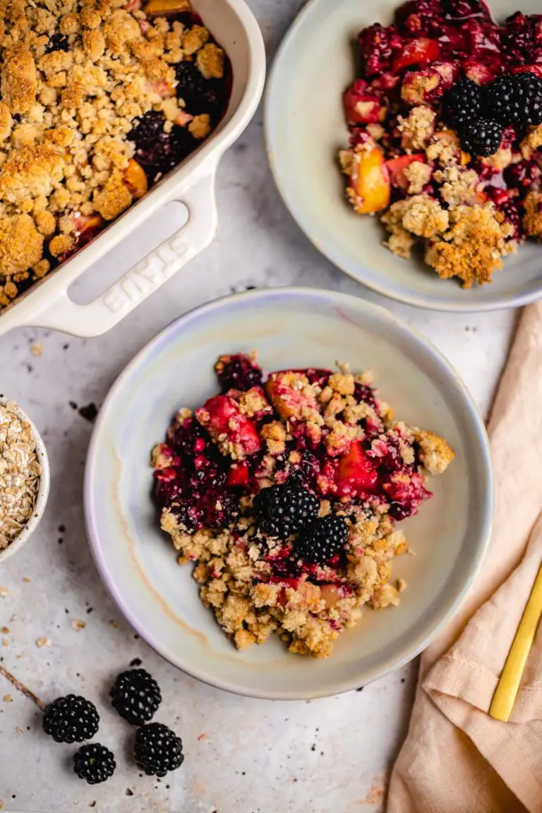 Veganes Brombeer Apfel Crumble (gf) — VEGANE VIBES
