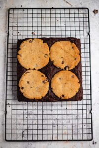 Die fertigen Cookie Brownies