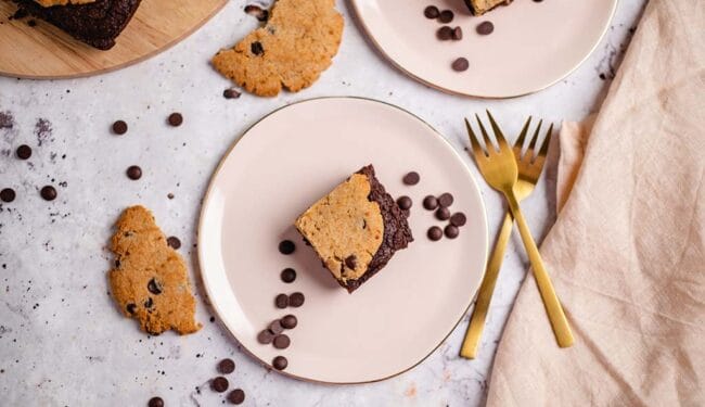 Vegane und glutenfreie Cookie Brownies