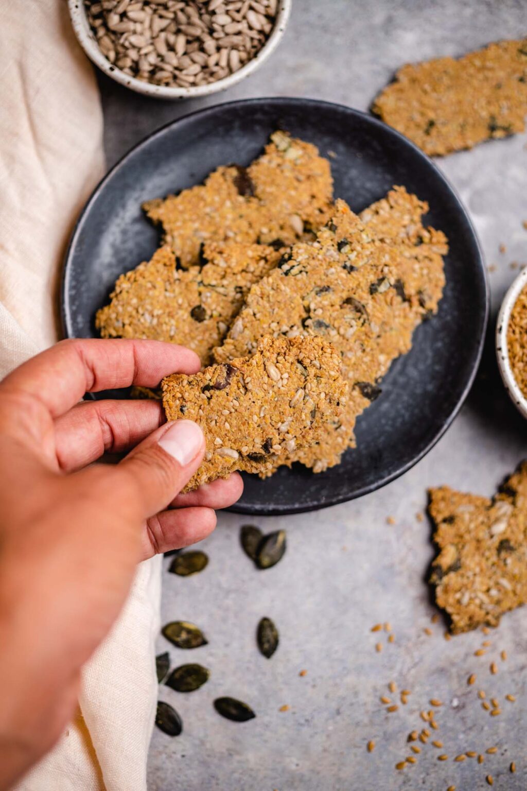 Vegane Multiseed Cracker (gf, of) Rezept — VEGANE VIBES