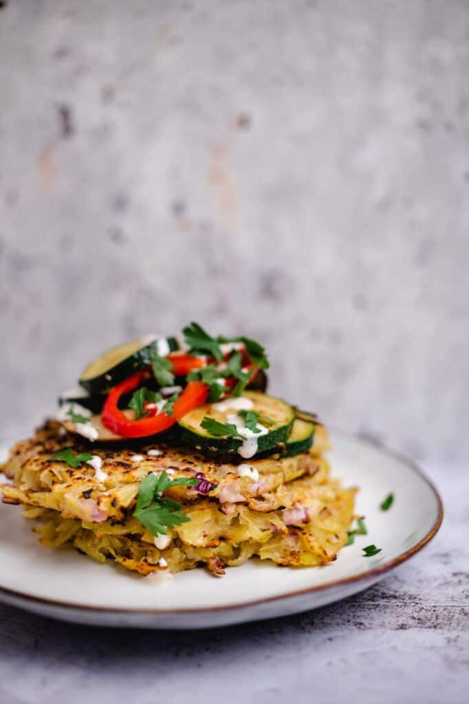 Rösti mit Antipasti Gemüse (v&gf)