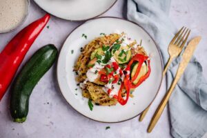 Rösti mit Antipasti Gemüse (v&gf)