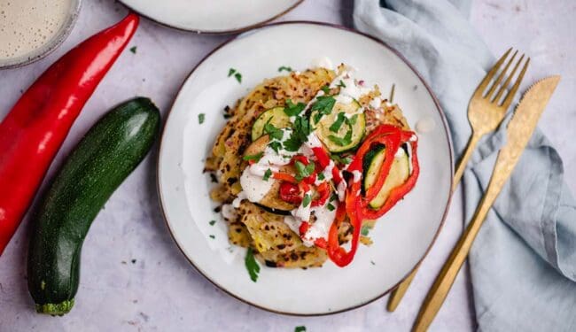 Rösti mit Antipasti Gemüse (v&gf)